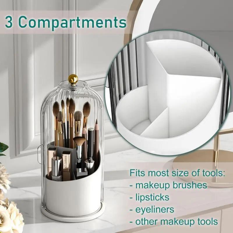 Luxury Rotating Makeup Brush Holder