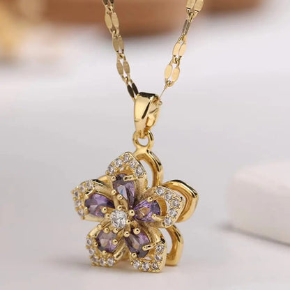 ✨Princess Rapunzel Spinning Flower Necklace