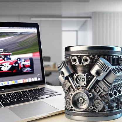 ⚙️ Engine Shaped Coffee Mug – Unique V8 Jet Engine Design for Hot & Cold Beverages