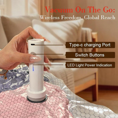 Cordless Travel Vacuum Storage Compression Bag Set 15 Pack